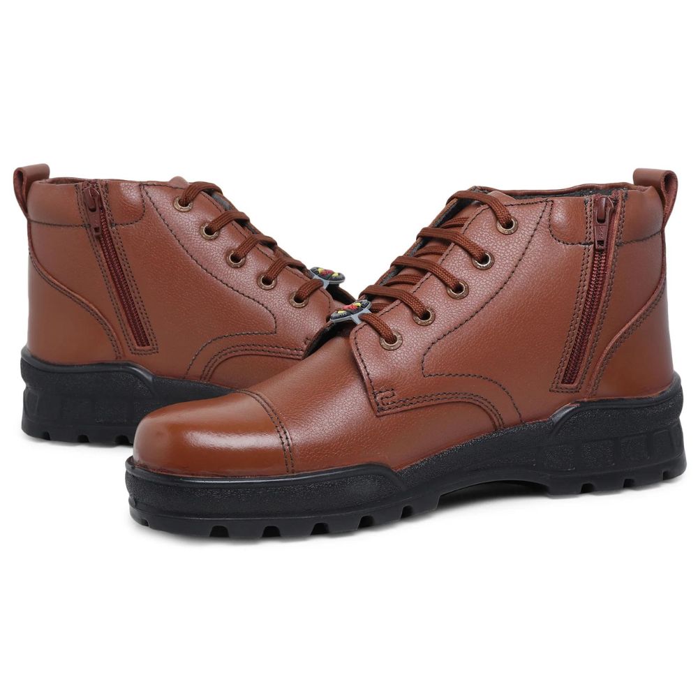 brown police boots