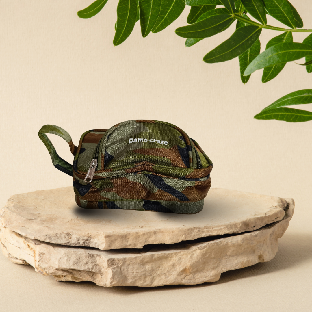 Durable Camouflage Shaving and Utility Pouch – Compact and Ideal for Travel