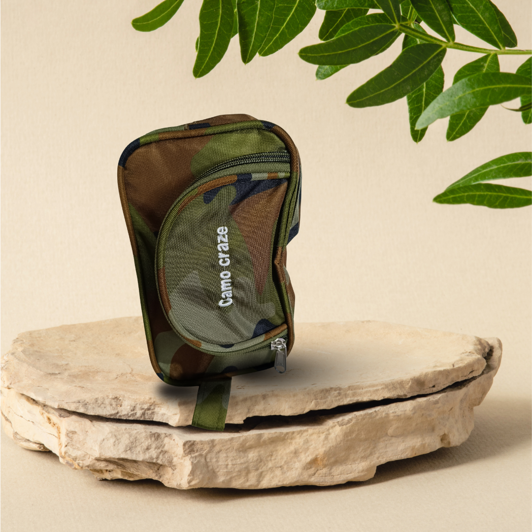 Camouflage Utility Pouch for Travel – Water-Resistant Shaving Bag with Ample Storage