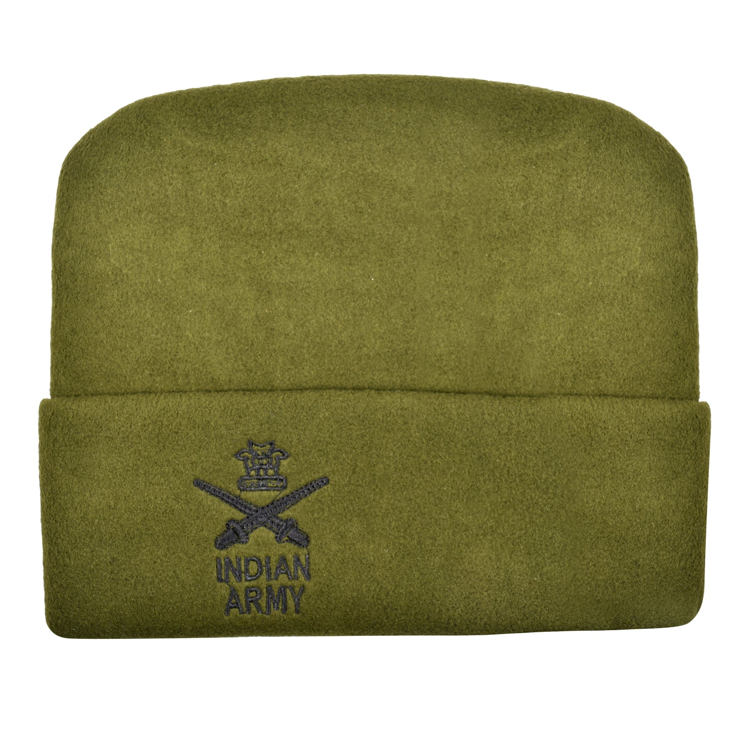 Indian Army Military Woolen Winter Traditional Army Style Rajputana Cap Unisex Olive Green Commando Soldiers Warm Topa Winter Season