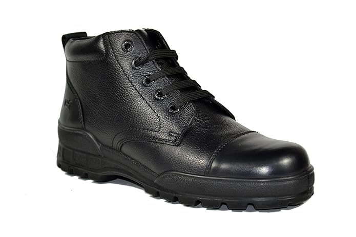 TSF Men's Leather Police Boot with Zip