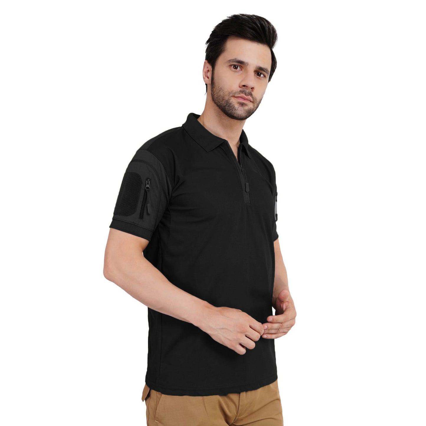 Tactical T-Shirt - Black color by faujimart