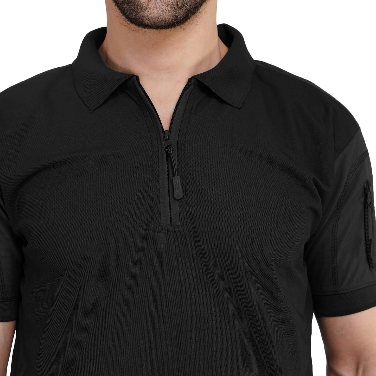 Tactical T-Shirt - Black color by faujimart