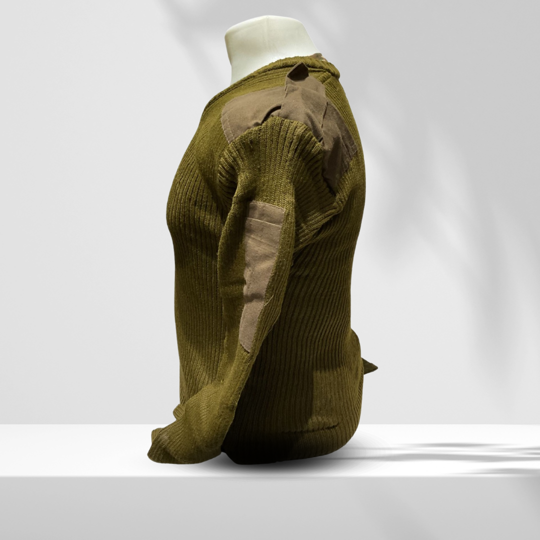 Khaki Woolen Army Sweater – Warm and Durable for Cold Weather and Outdoor Use