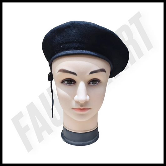 Unisex Army Para Military Black Beret Cap – Premium Quality by FaujiMart