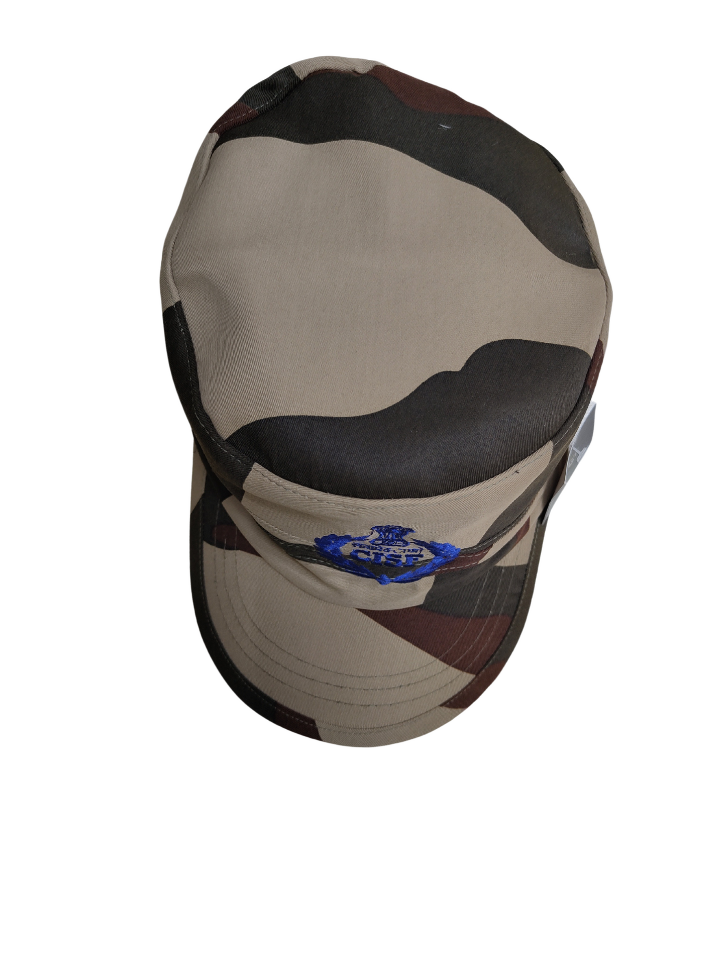 CISF Camouflage Peak Cap with Tiranga (Indian Tricolor)