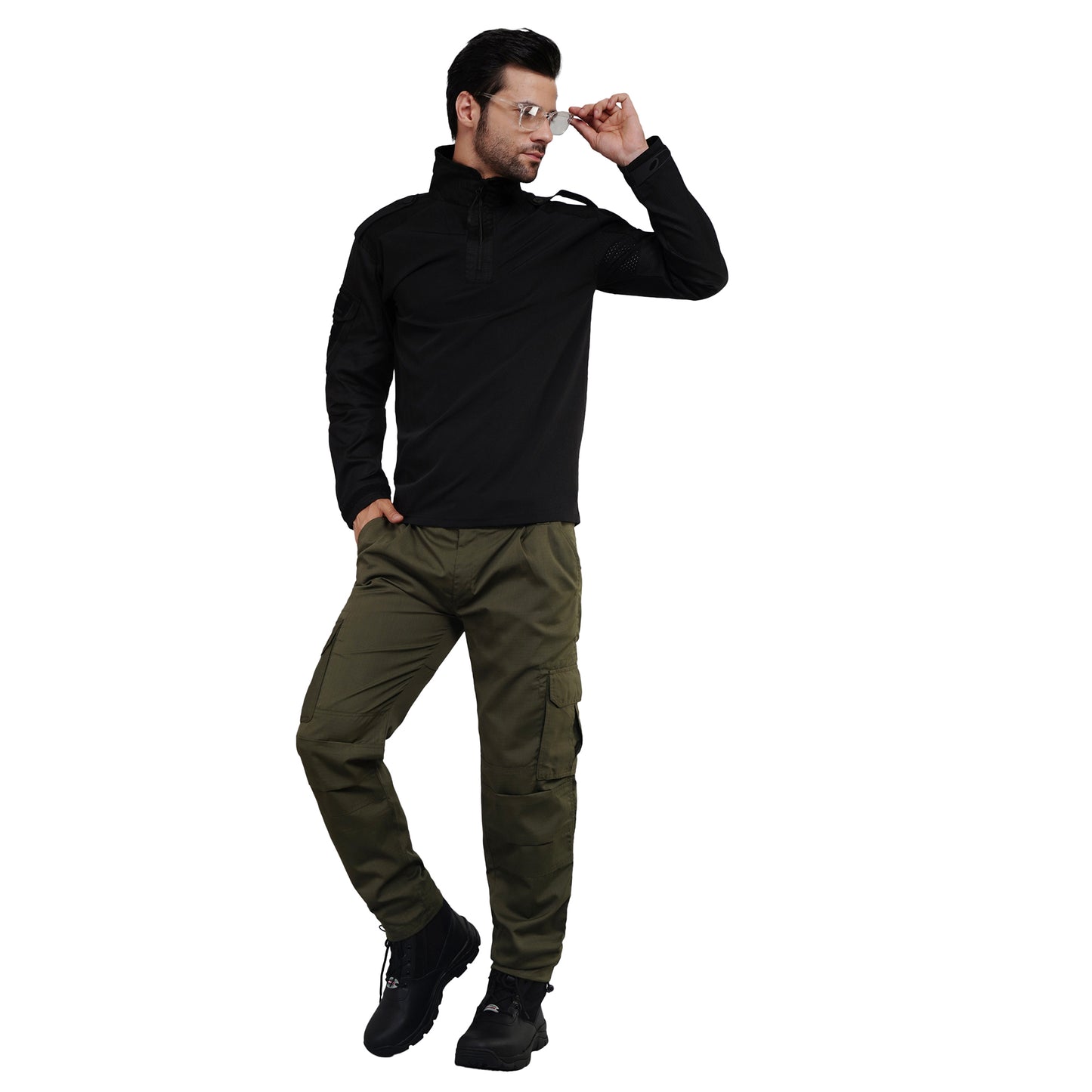 Camo Craze Tactical Cargo Pants - Olive Green