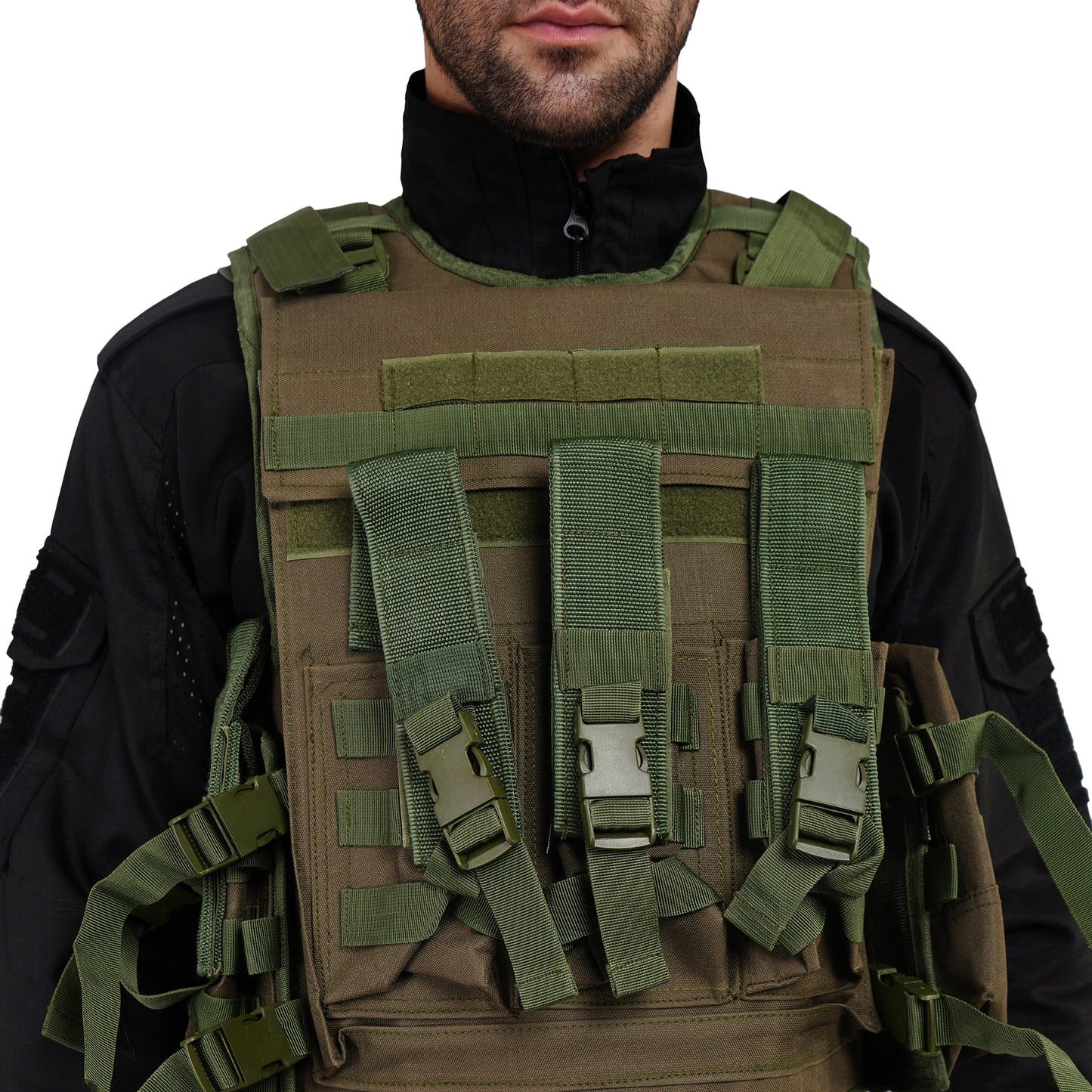 Tactical Vest Pouch with Bulletproof Jacket Cover Dark Olive Green - Premium Quality