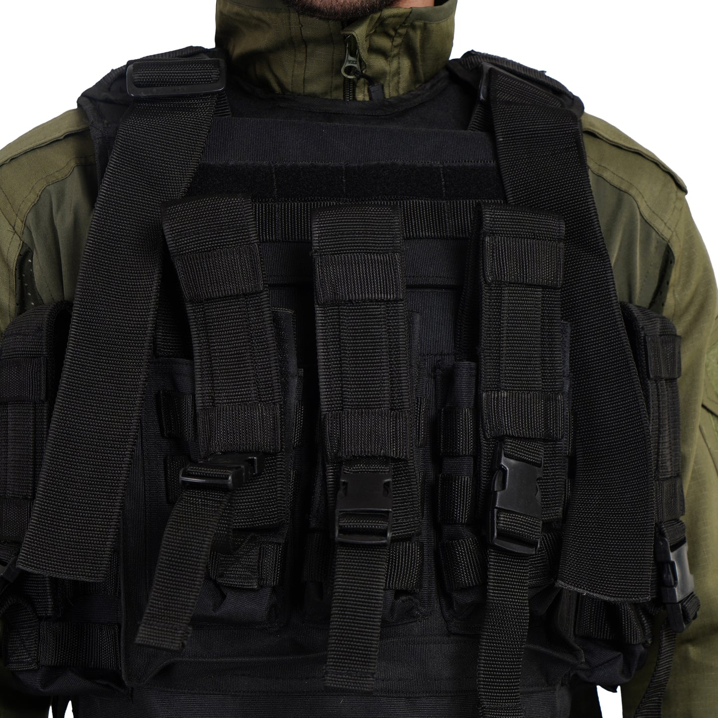 Tactical Vest Pouch with Bulletproof Jacket Cover Black