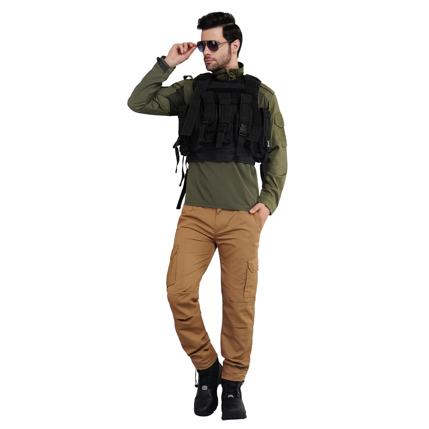 Tactical Vest Pouch with Bulletproof Jacket Cover Black