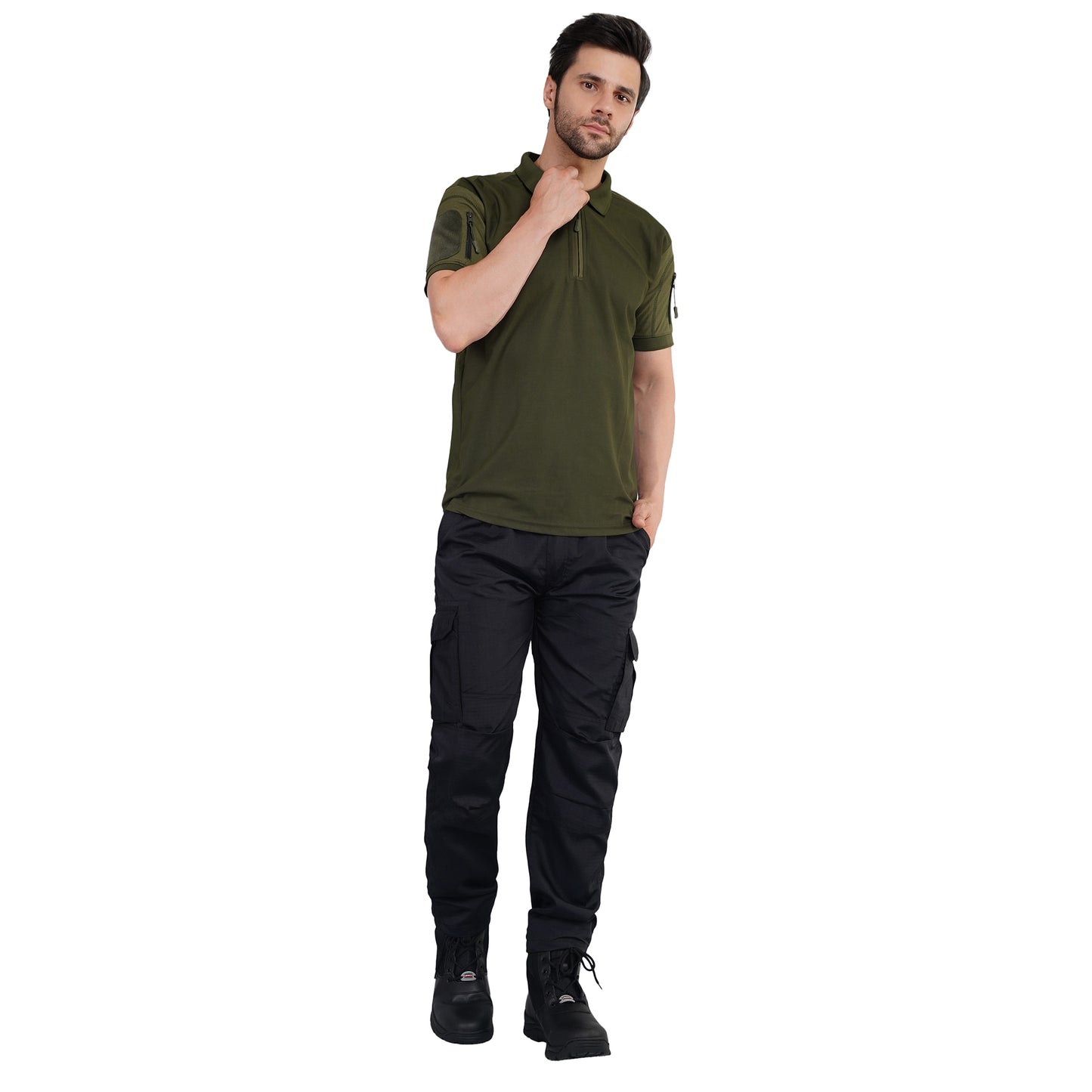 Camo Craze Tactical Cargo Pants - Black