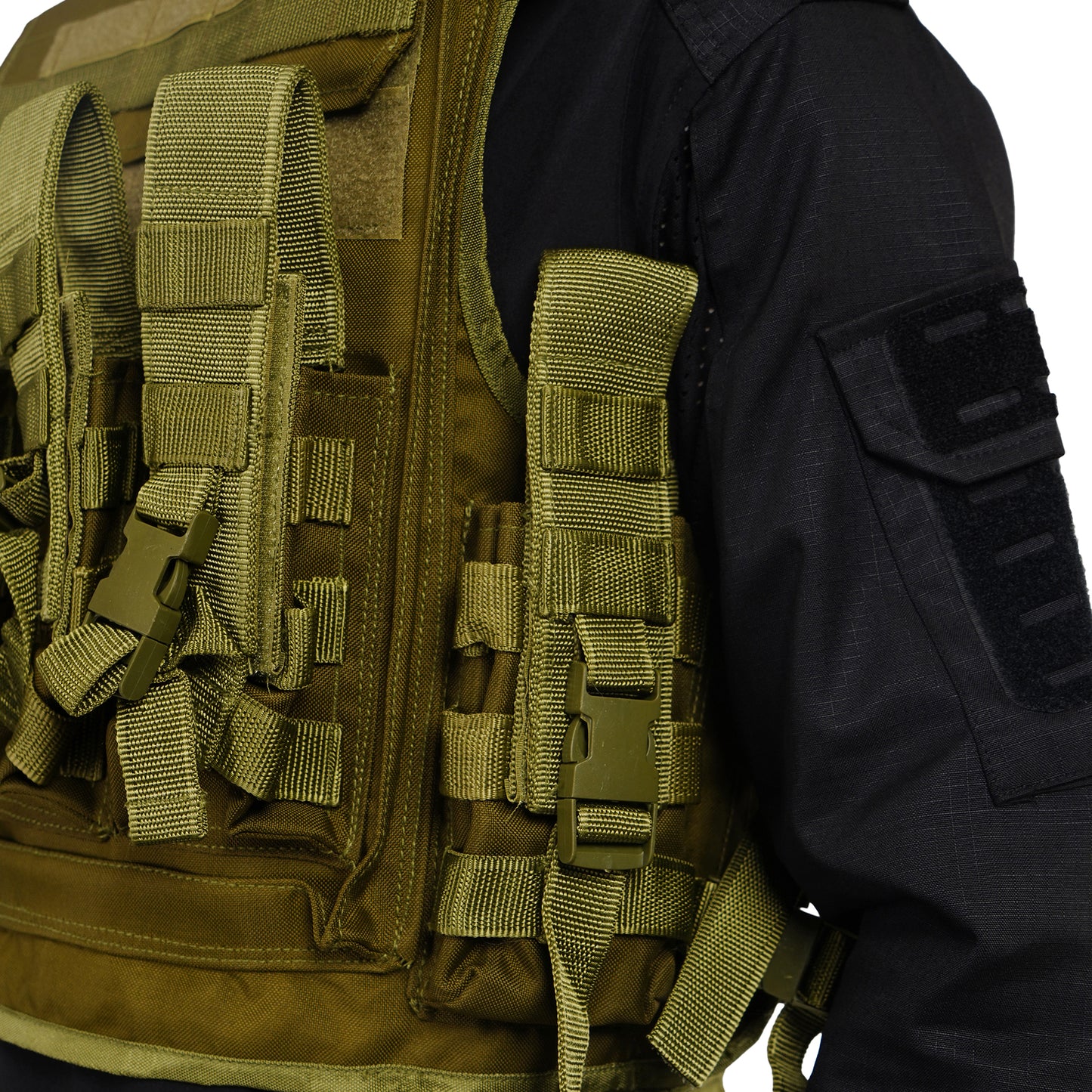 Tactical Vest Pouch in Olive Green with Bulletproof Jacket Cover Premium Quality for Outdoor Use