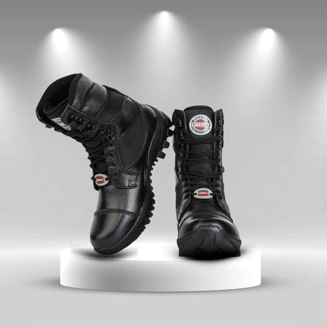 Liberty Soldier 01 DMS shoes showcasing military-style design with premium leather finish