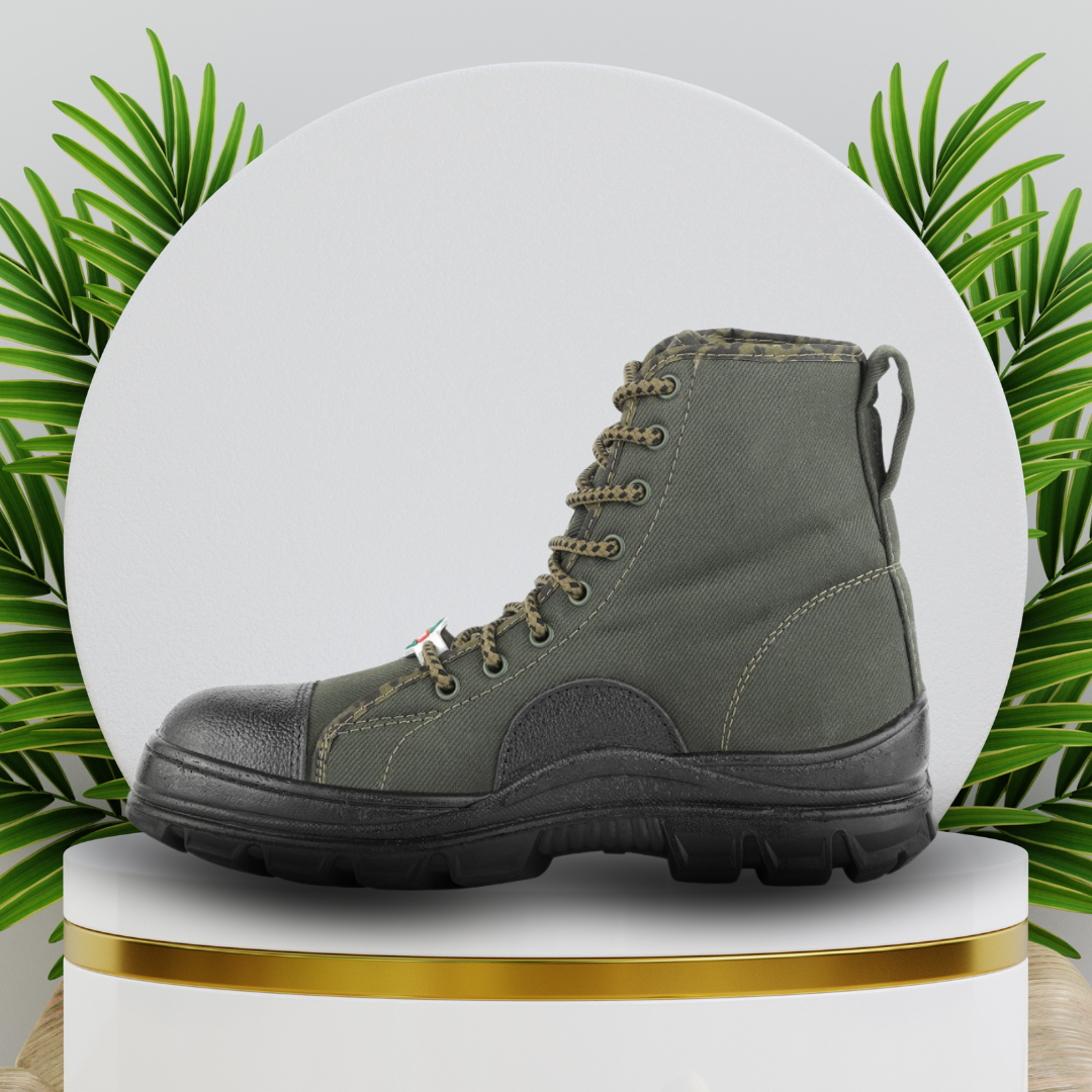 Olive green Liberty Warrior Jungle Boots with breathable design for all-day comfort