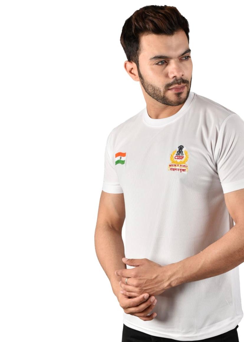 Indian Flag army t-shirt commando White – NCC Store