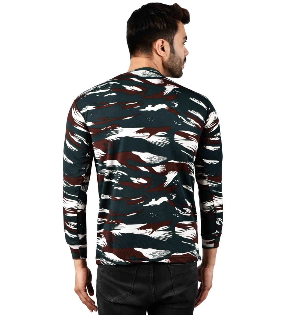 CRPF Unisex Camouflage Round Neck T Shirt Full Sleeve Army Military Defence